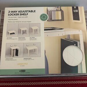 Locker Shelf - 2 way, adjustable locker‎ shelf, plastic, white